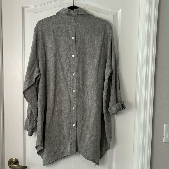 For Cynthia Linen Button Down Size 1X - Picture 4 of 5